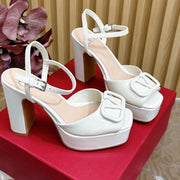 VT High Heels Sandals 110mm White Calfskin 286478