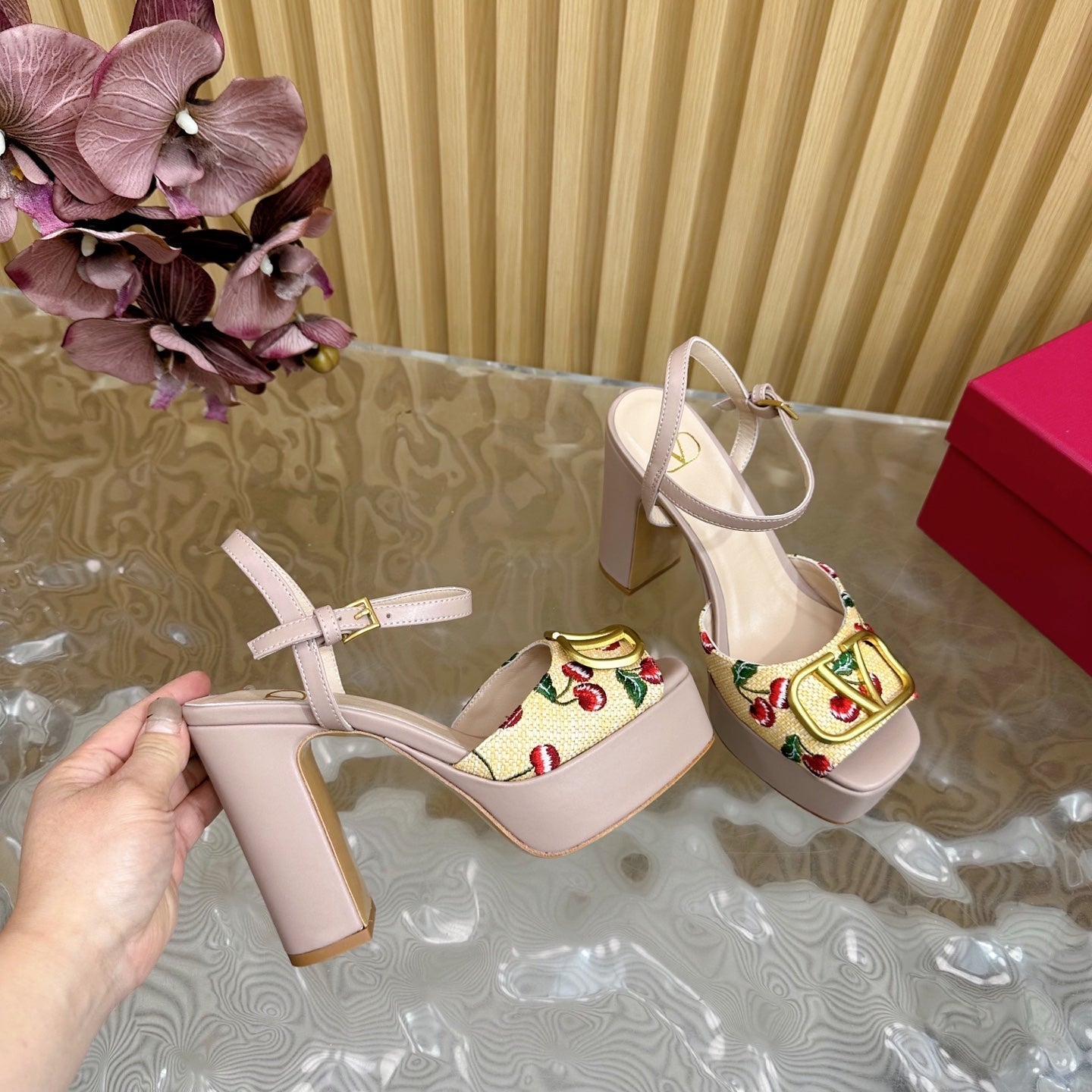 VT 2025 High Heels Sandals 110mm Nude Calfskin 286487