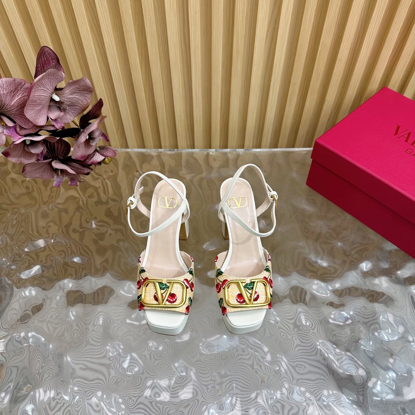 VT 2025 High Heels Sandals 110mm White Calfskin 286489