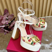 VT 2025 High Heels Sandals 110mm White Calfskin 286489