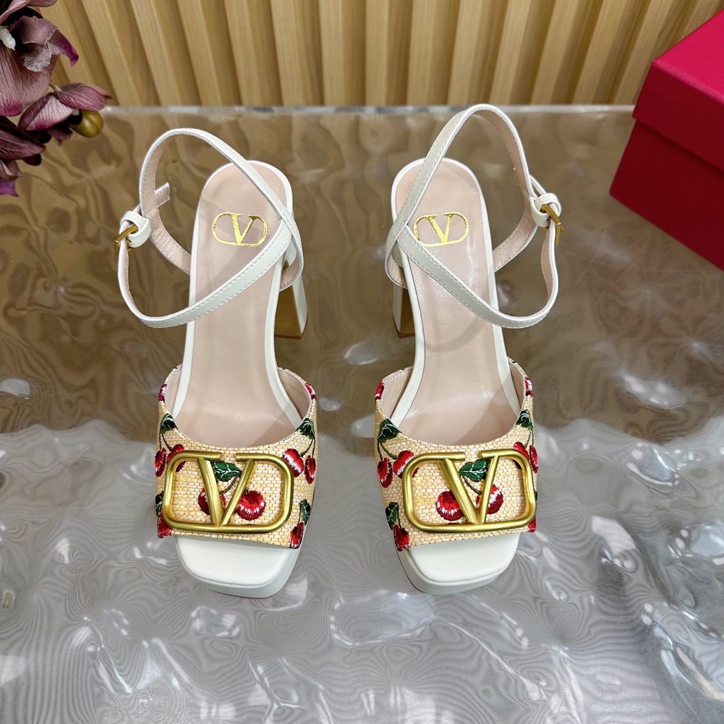 VT 2025 High Heels Sandals 110mm White Calfskin 286489