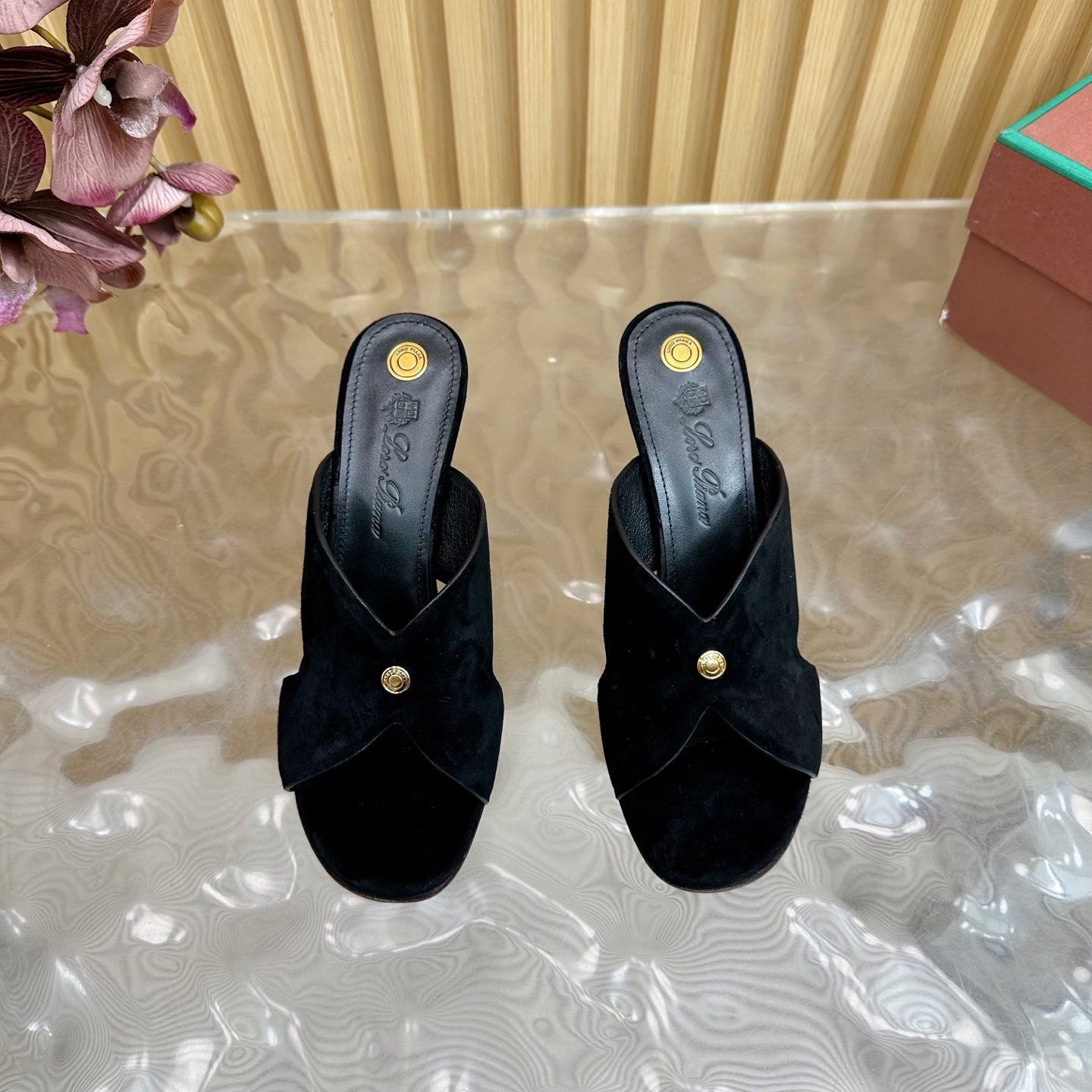 LP Vera Heeled Sandal Black Sheepskin 307966