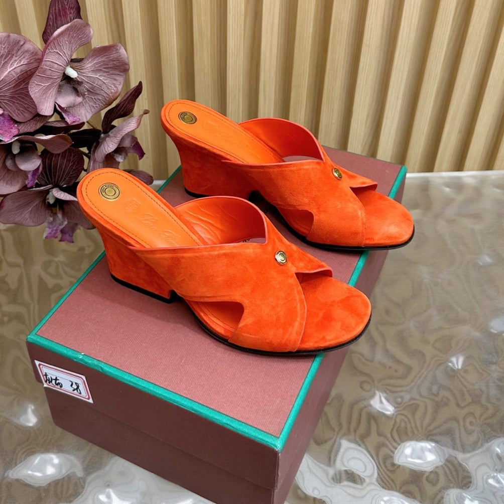 LP Vera Heeled Sandal Orange Sheepskin 307967