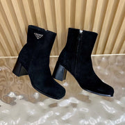 Prada 25 Boot Black Suede 498223