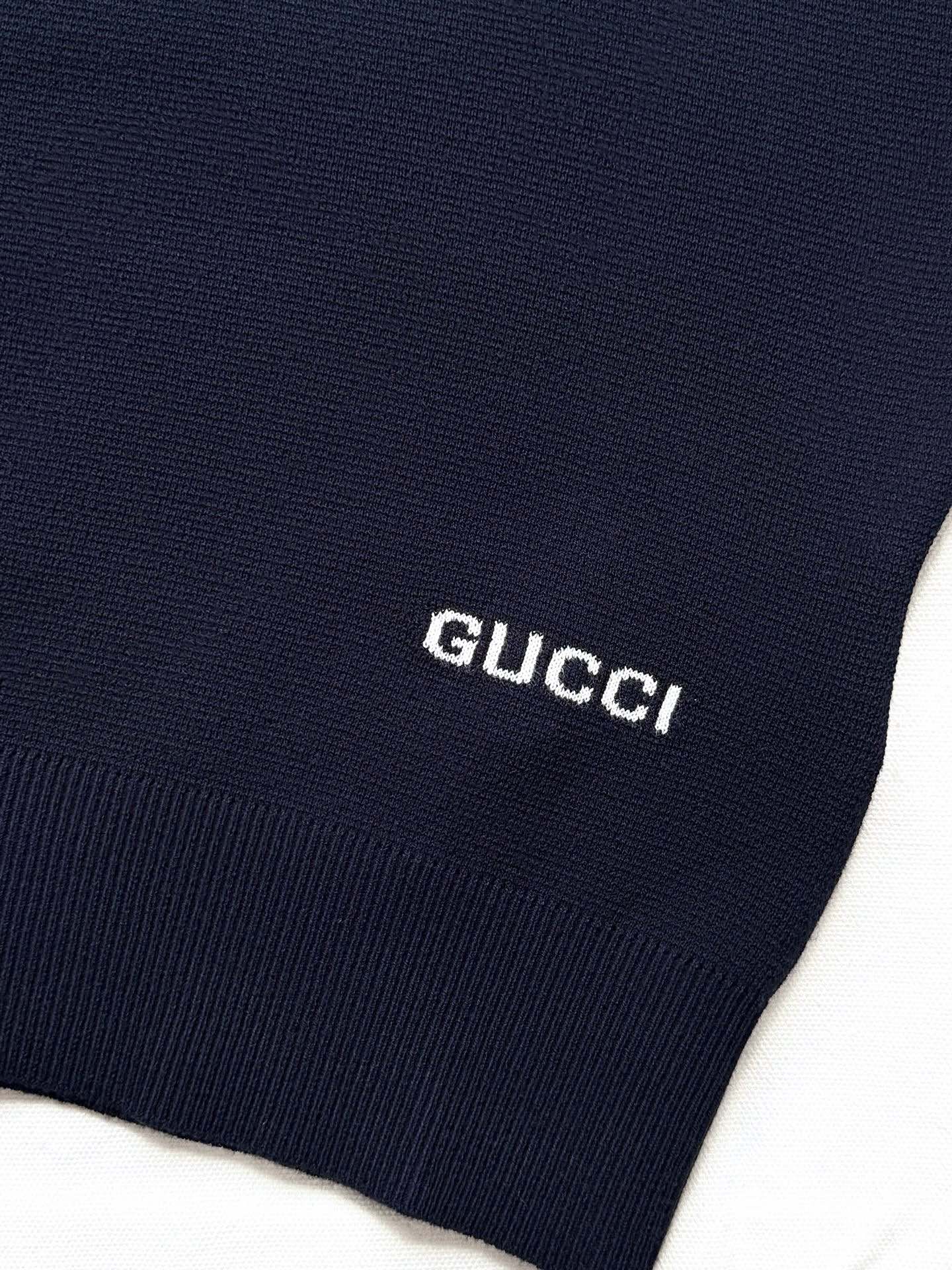 GG 25 Knitted Sweater Black Cotton 0007