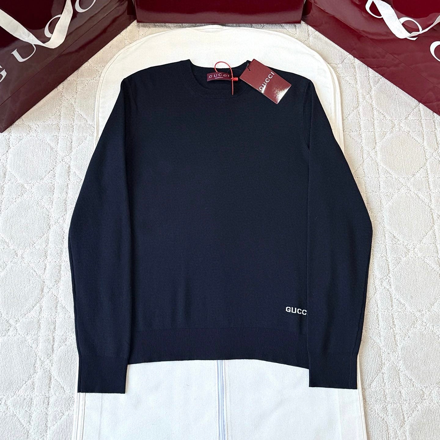 GG 25 Knitted Sweater Black Cotton 0007