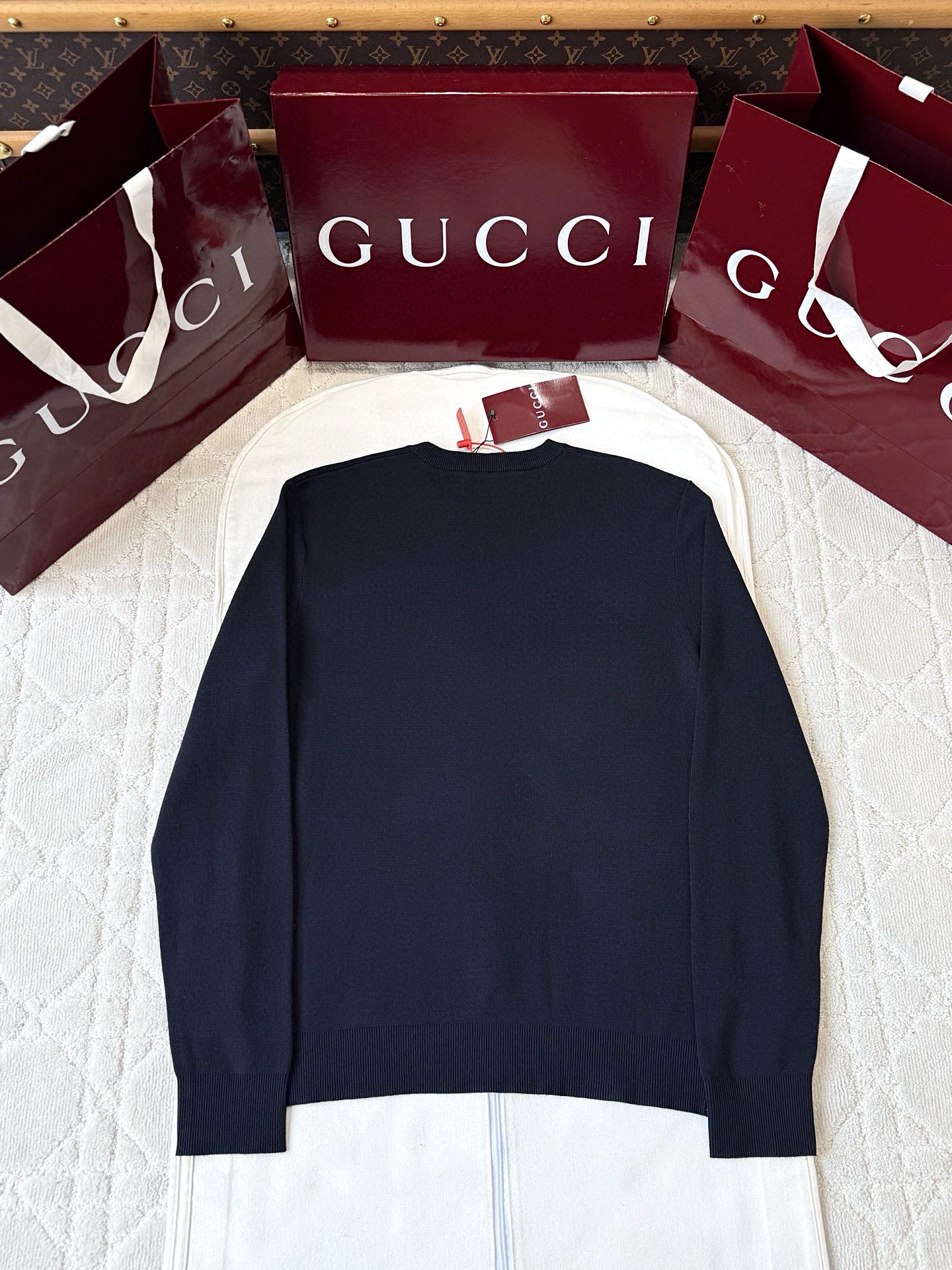 GG 25 Knitted Sweater Black Cotton 0007