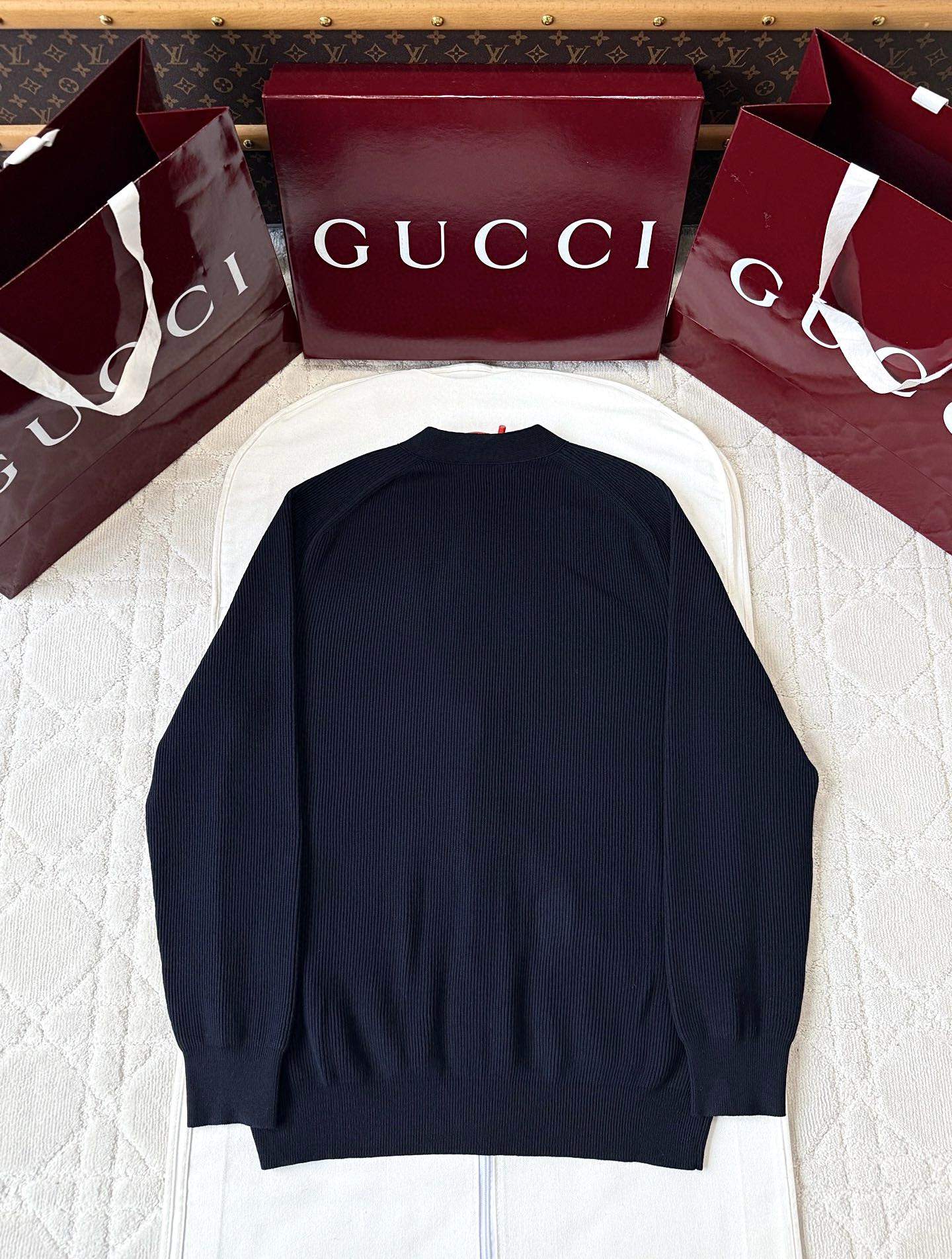 GG 25 Cardigan Black Cotton 0008