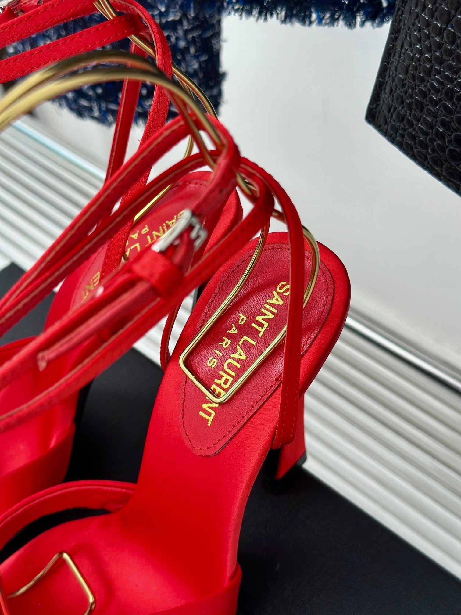 SL CORINNE SANDALS ROSE SATIN CREPE