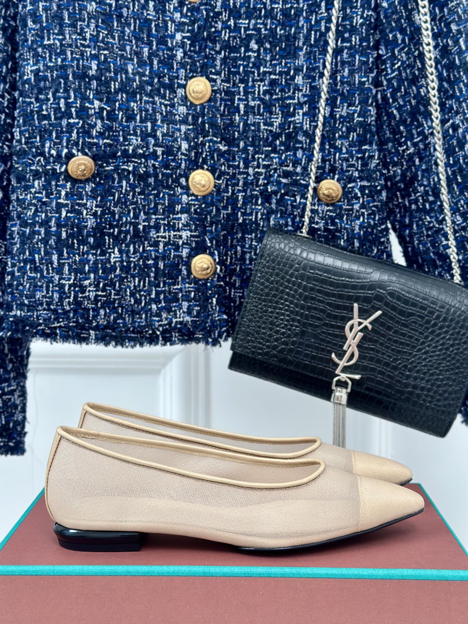 LP Primula Ballet Flat In Beige Mesh Fabric With Suede Lining 989400