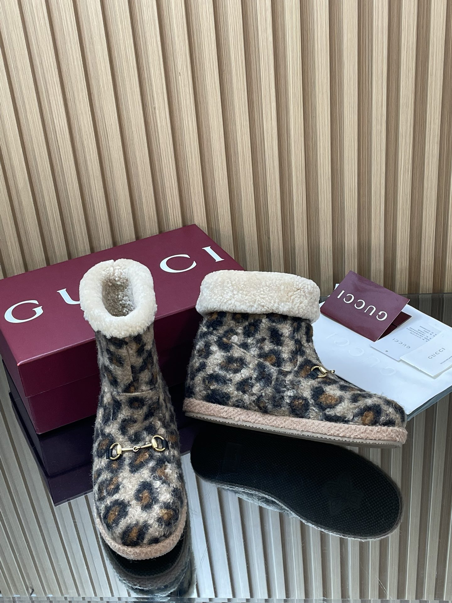 Gucci 2025 Boot Leopard Wool 562867