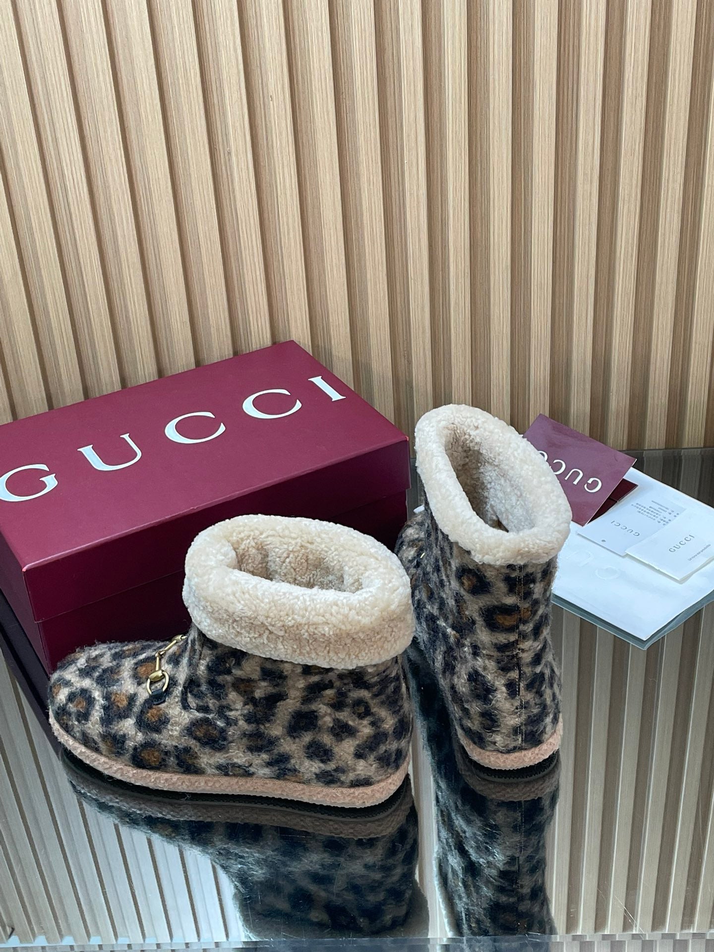 Gucci 2025 Boot Leopard Wool 562867