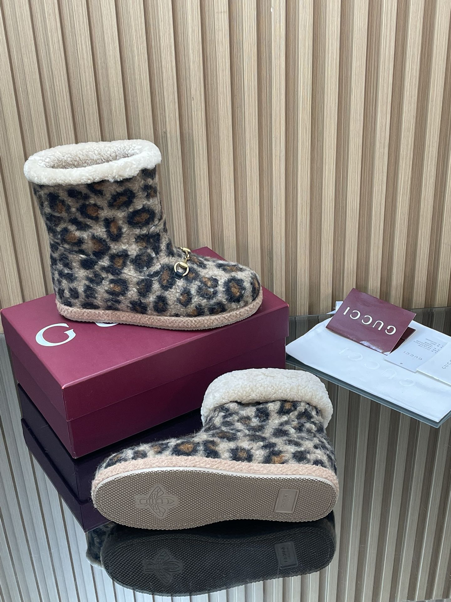 Gucci 2025 Boot Leopard Wool 562867
