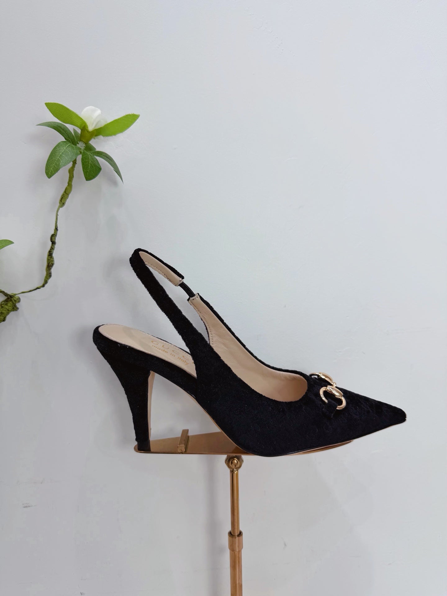 GG 26 Slingback Black Velvet 592418