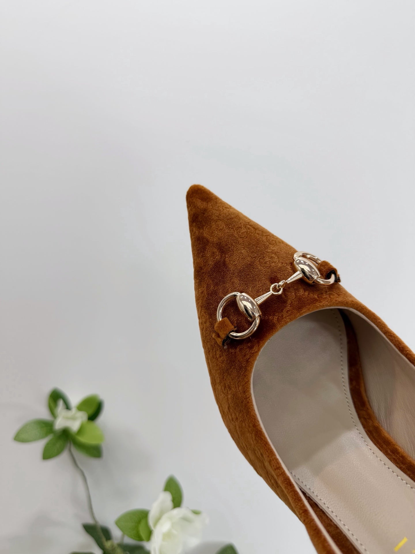 GG 26 Slingback Camel Brown Velvet 592421