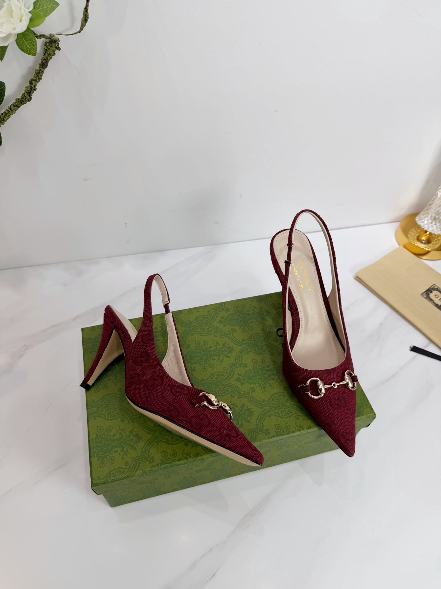 GG 26 Slingback Dark Red Fabric 592423