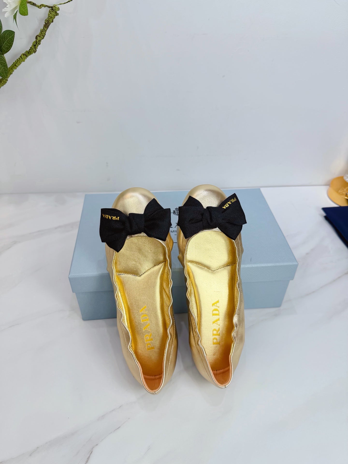 PRA 26SS Ballet Flat Gold Metallic Sheepskin 592393