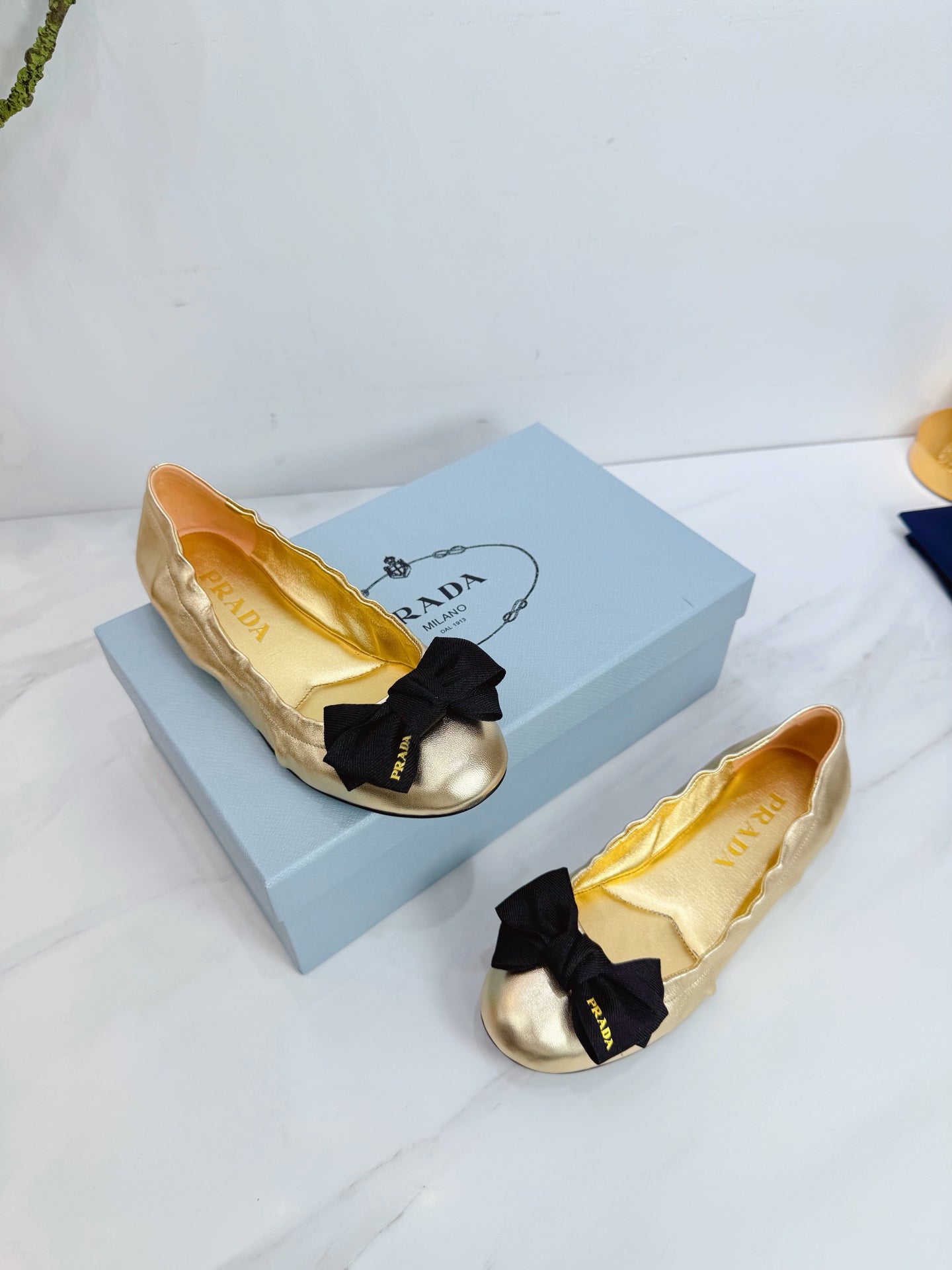 PRA 26SS Ballet Flat Gold Metallic Sheepskin 592393