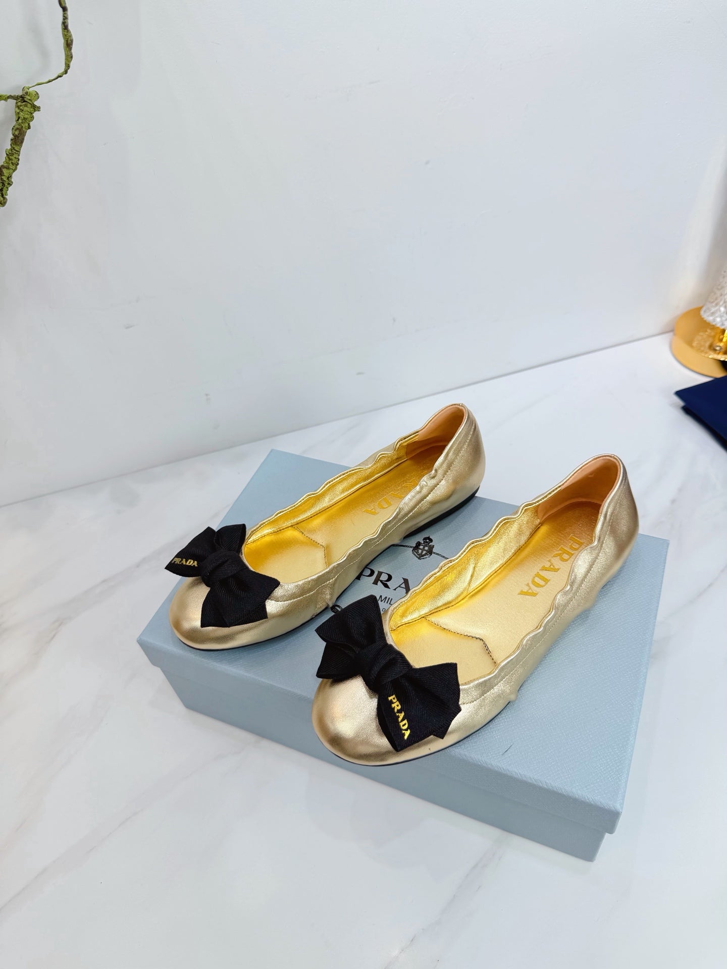 PRA 26SS Ballet Flat Gold Metallic Sheepskin 592393