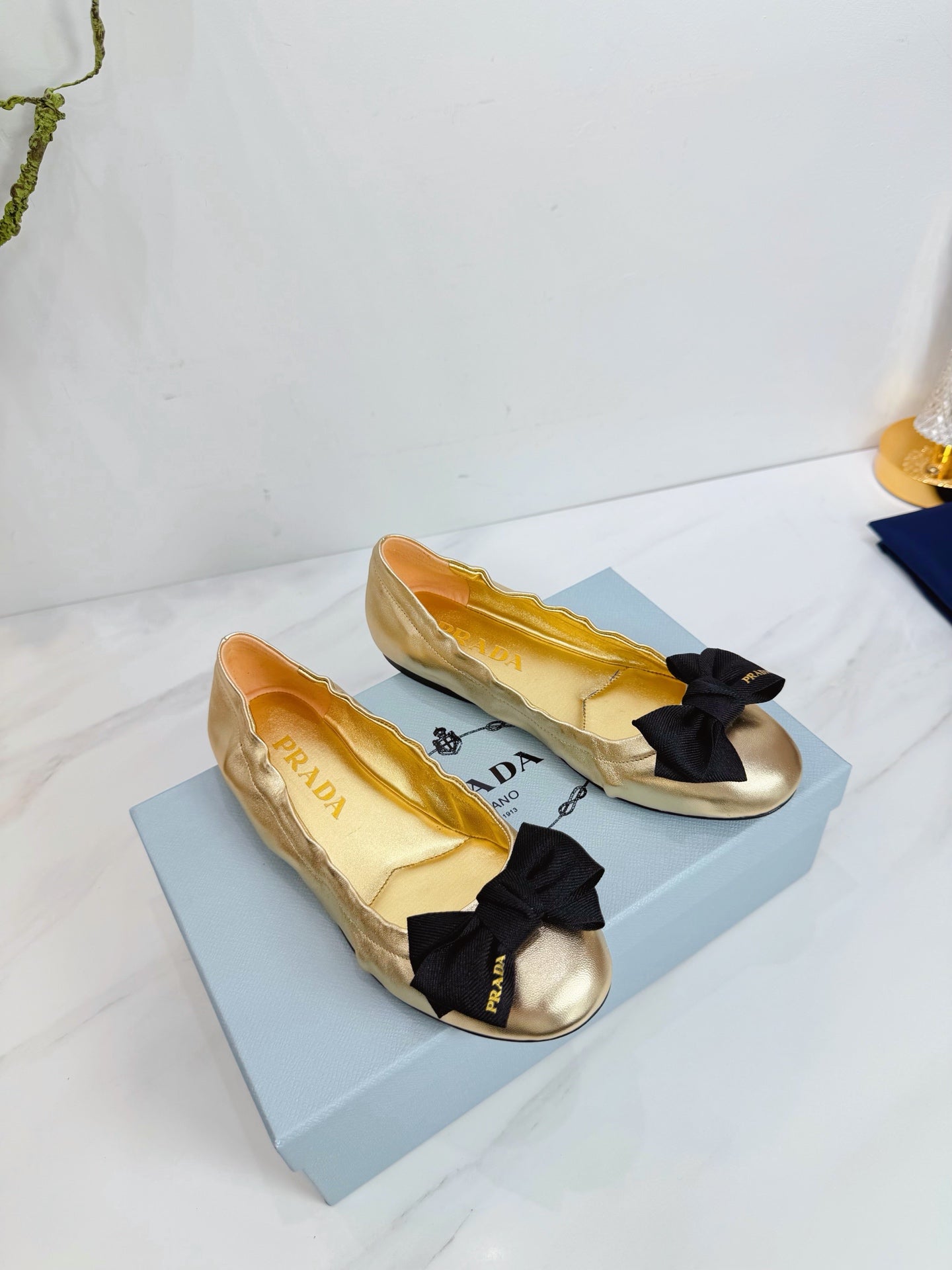 PRA 26SS Ballet Flat Gold Metallic Sheepskin 592393