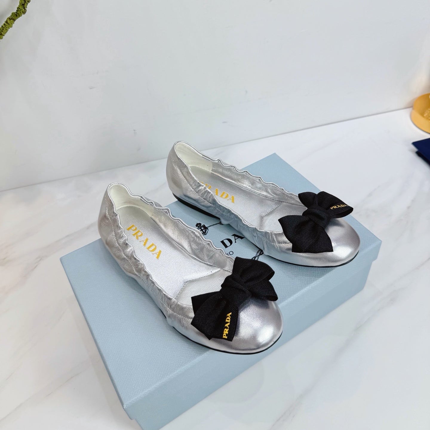 PRA 26SS Ballet Flat Sliver Metallic Sheepskin 592394