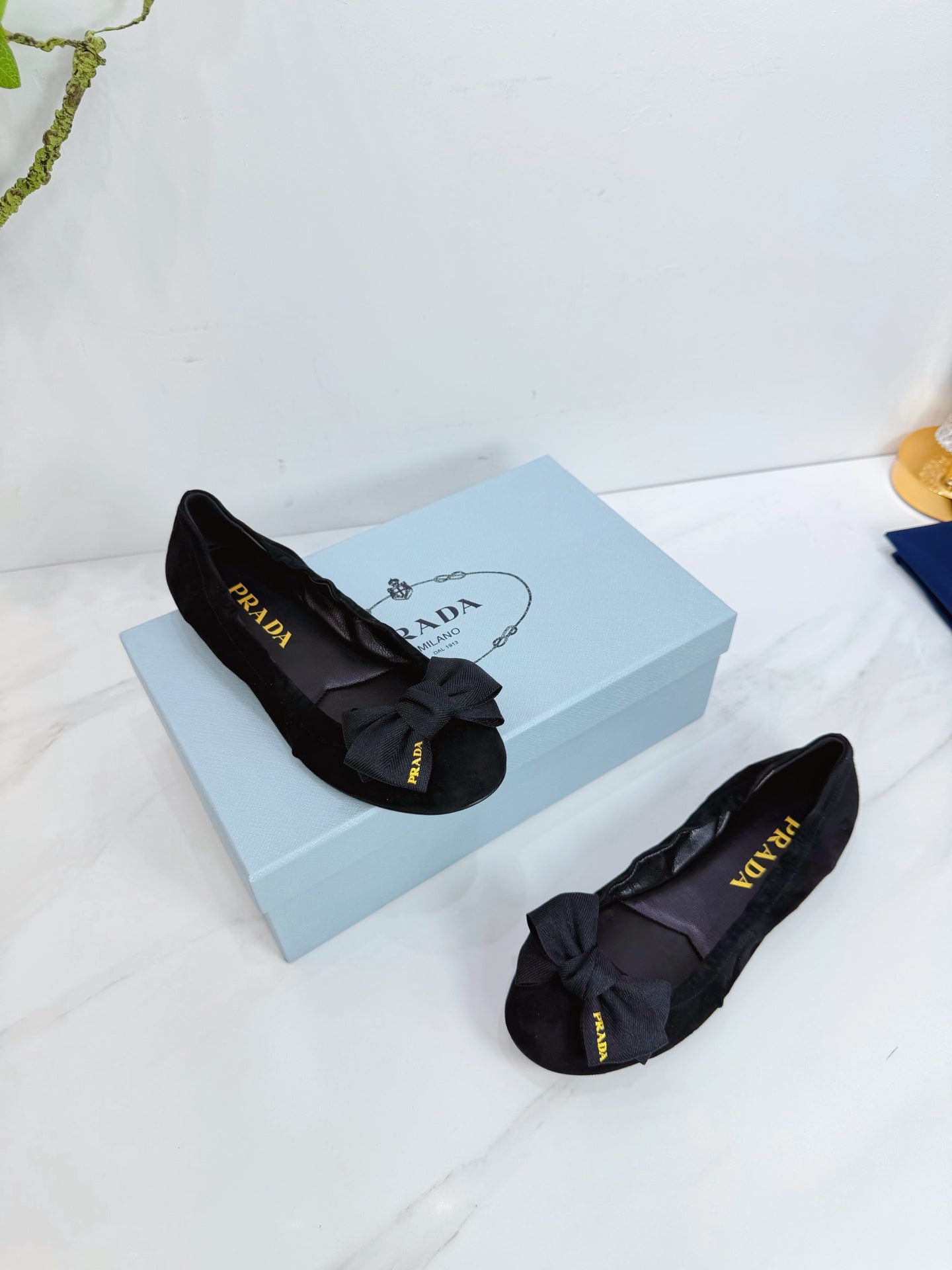 PRA 26SS Ballet Flat Black Suede 592395
