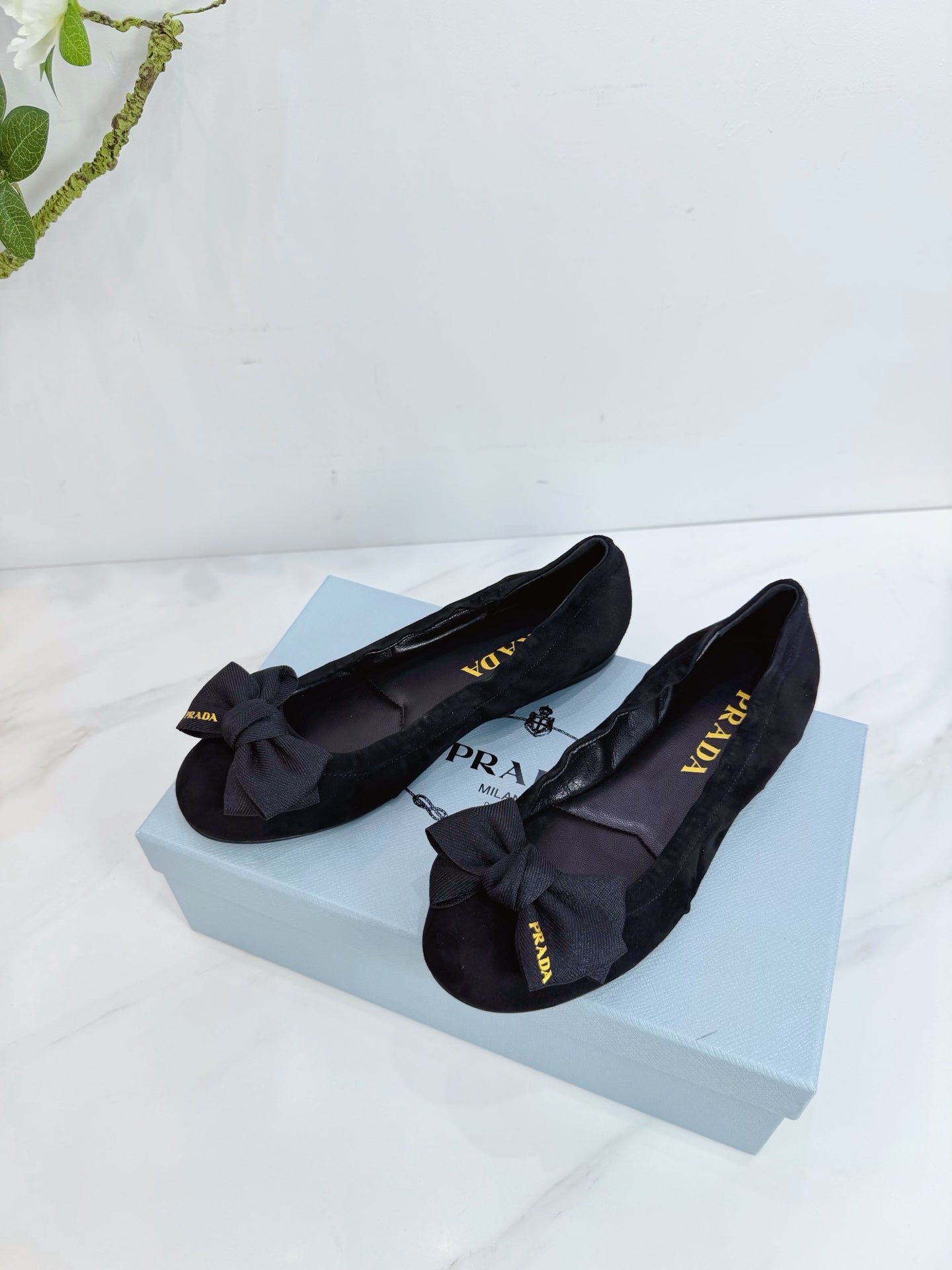 PRA 26SS Ballet Flat Black Suede 592395