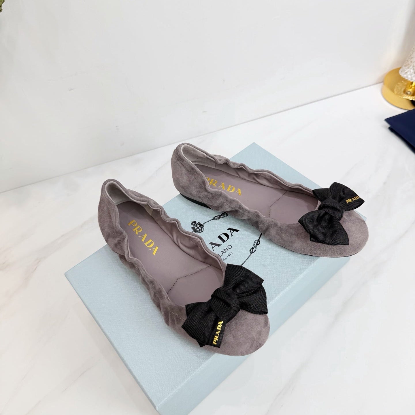 PRA 26SS Ballet Flat Gray Suede 592397