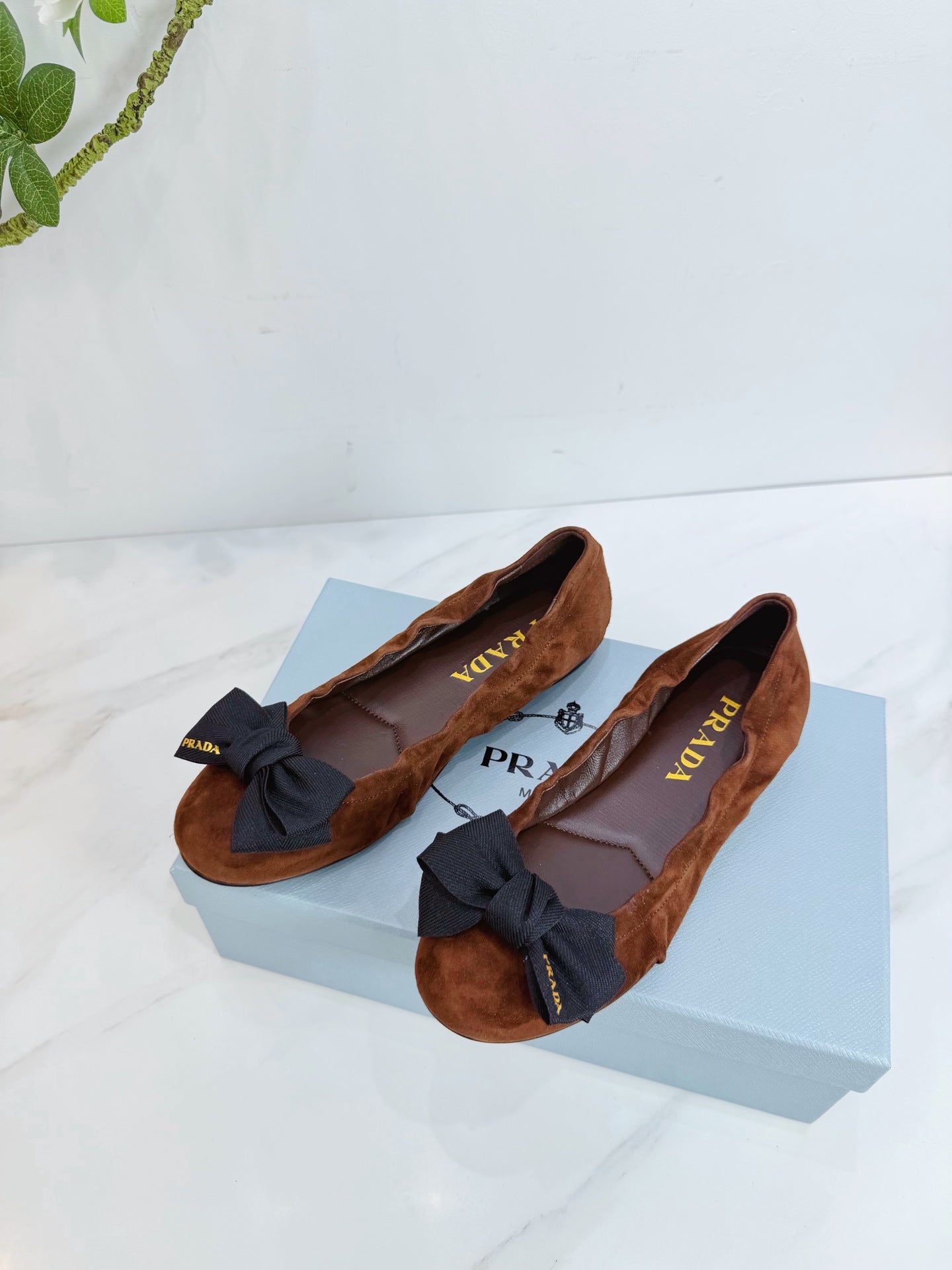 PRA 26SS Ballet Flat Brown Suede 592398