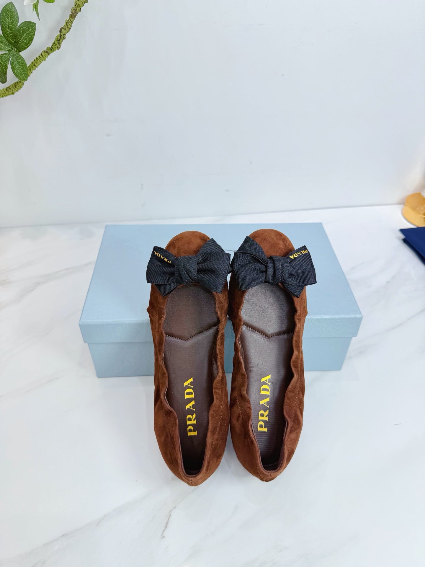 PRA 26SS Ballet Flat Brown Suede 592398