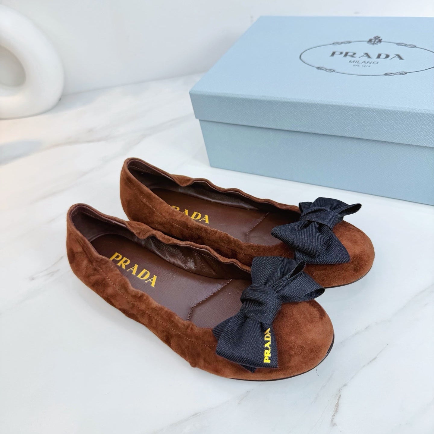 PRA 26SS Ballet Flat Brown Suede 592398