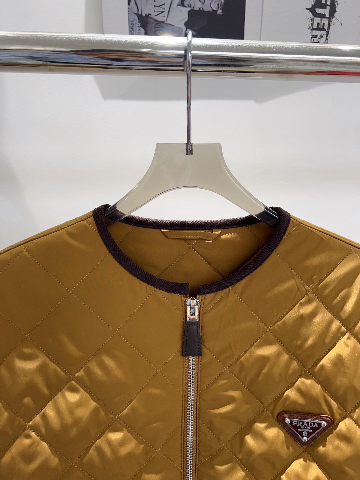 Prada 2025 Quilted Jacket Camel Polyester