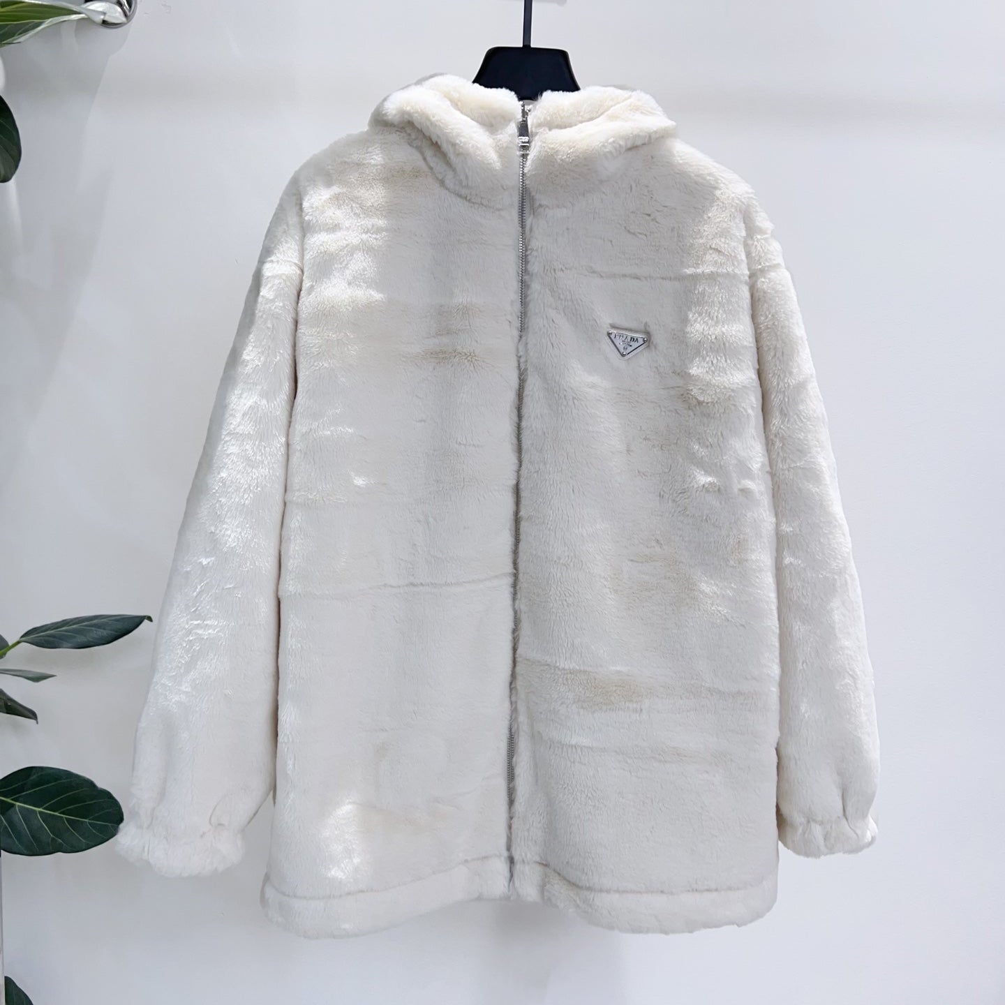 Prada 2025 Fur Jacket White Wool
