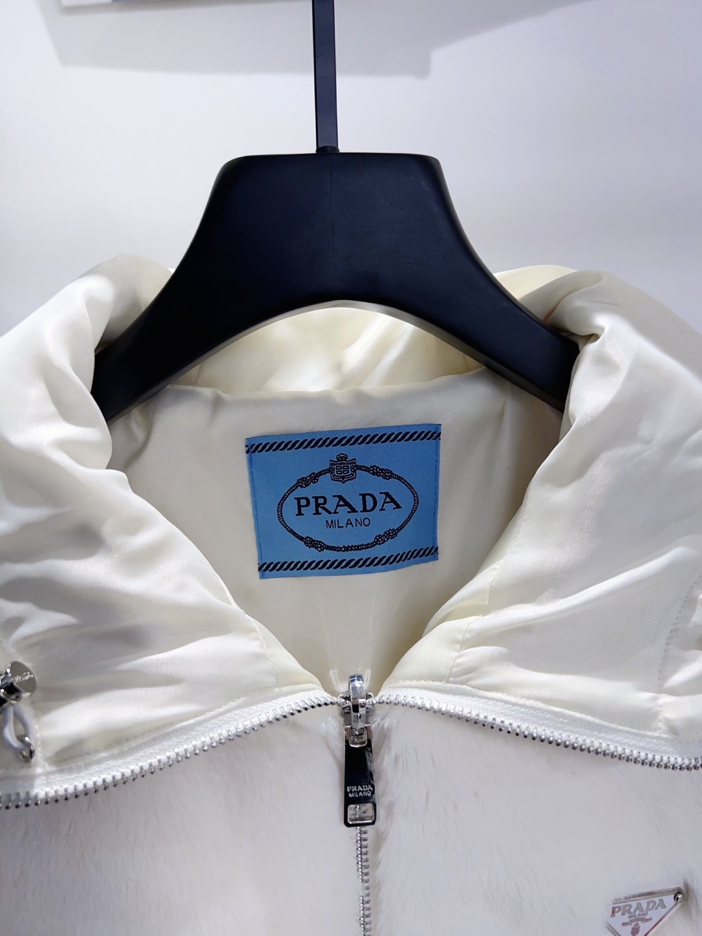 Prada 2025 Fur Jacket White Wool