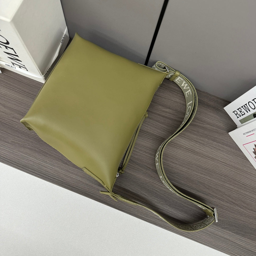 Loewe Small Cubi Crossbody Bag 29 Olive Green Calfskin 280611