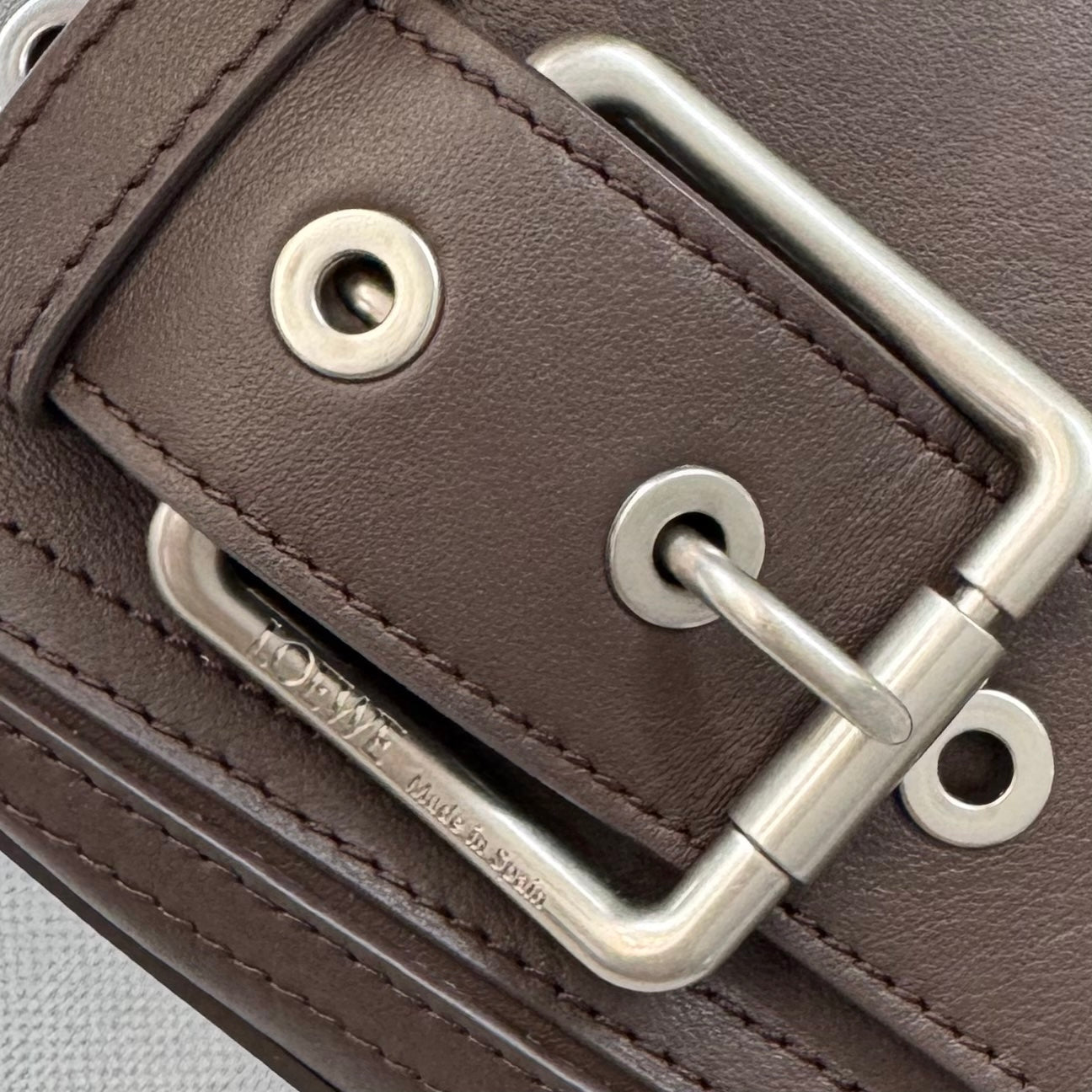 Loewe 2025 Puzzle Biker Bag Dark Brown Cowhide 274648