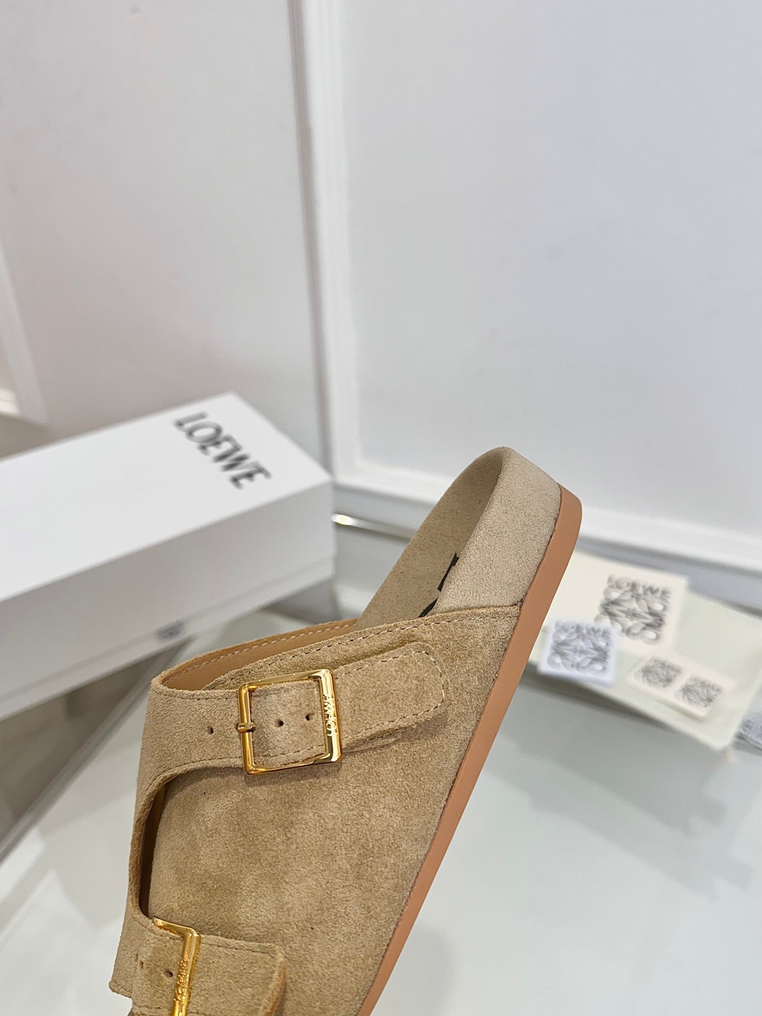 Loewe x Birkenstock Slide Beige Suede