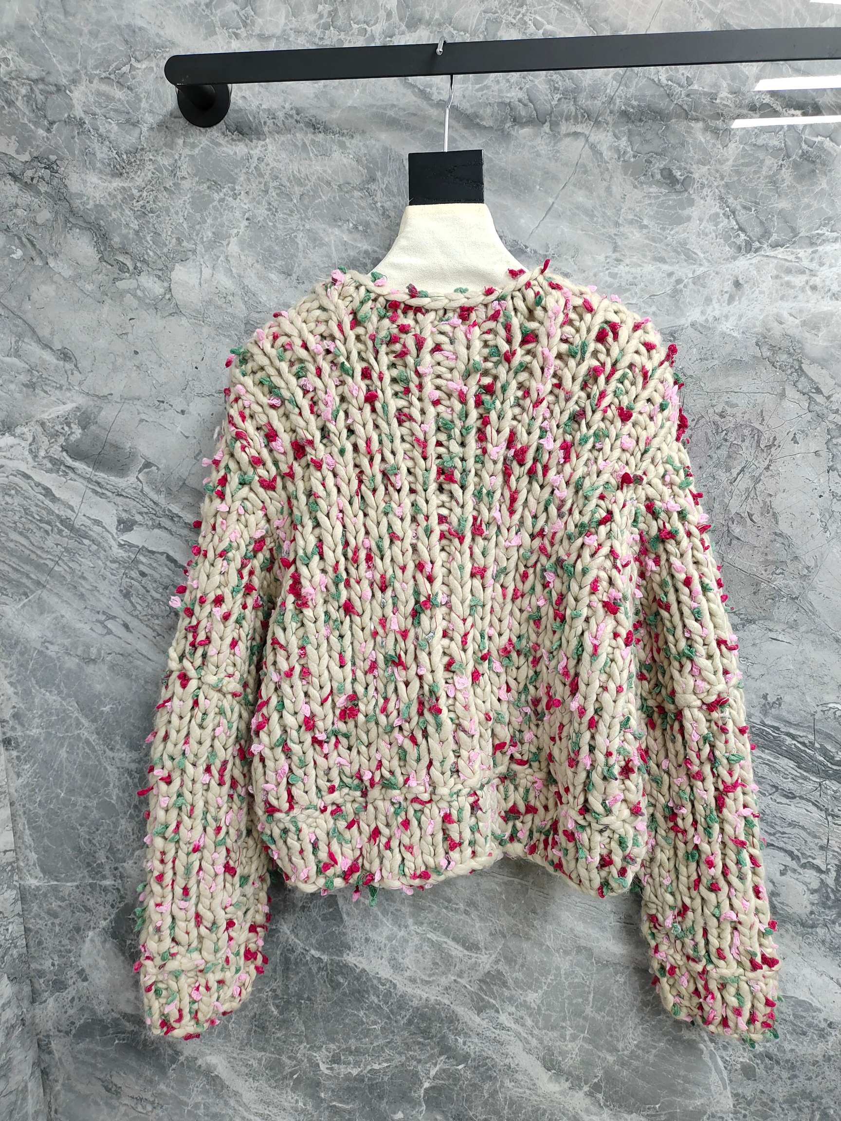 Chanel 2025 Hand-crocheted Cardigan Multicolor Cashmere 327002