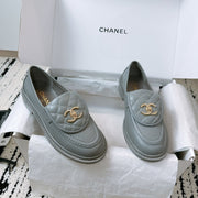 CC Moccasins 25mm In Grey Lambskin 144651