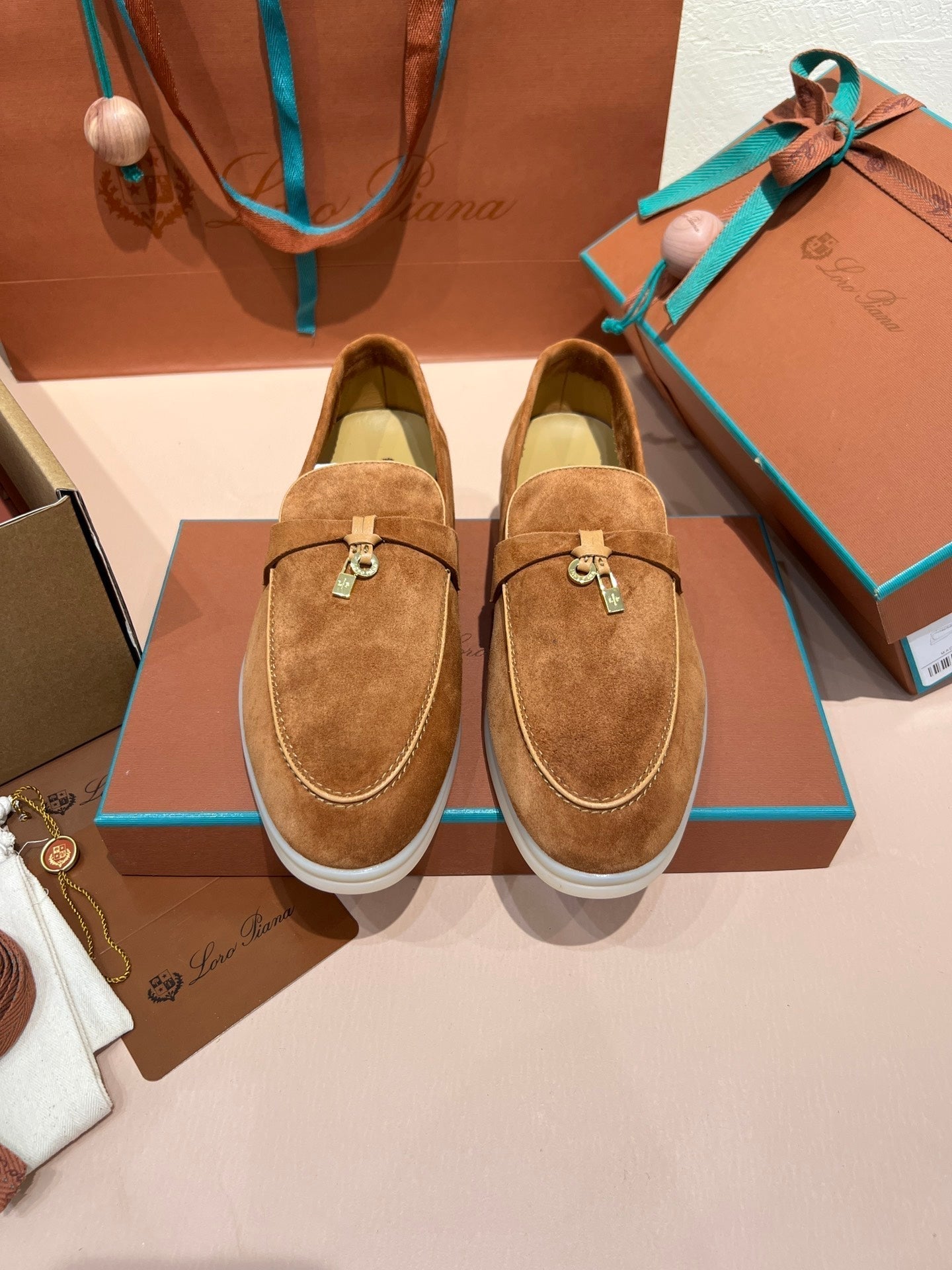 lp summer charm walk loafer brown beige suede