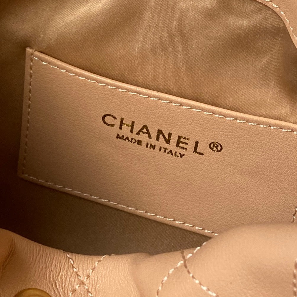 Chanel 2025 Hobo Bag 32cm Beige Calfskin 315839