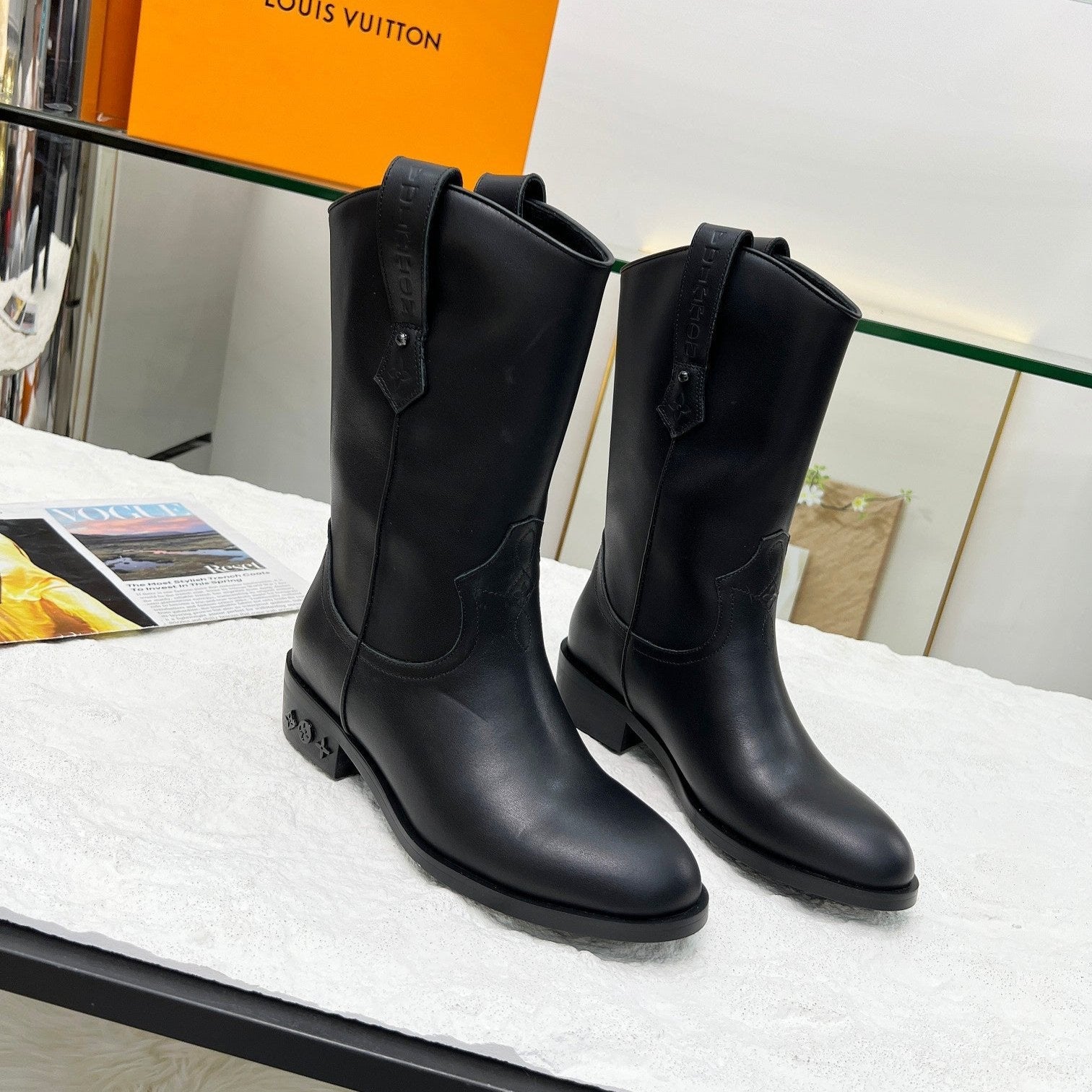 LV Rider Boot Black Cowhide