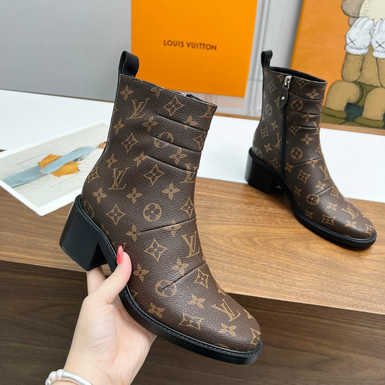 LV Jazz Boots Dark Brown Monogram Lambskin