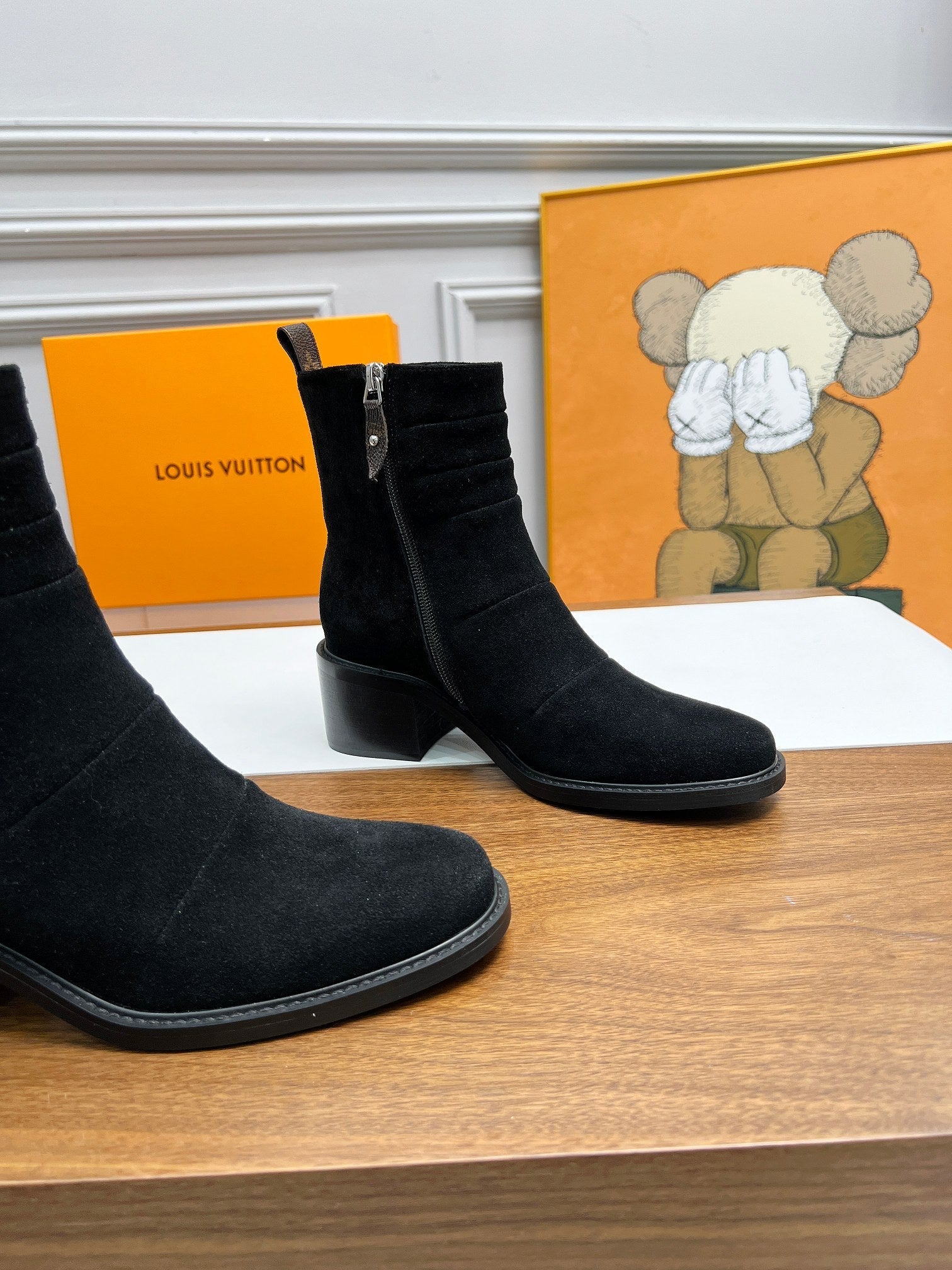 LV Jazz Boots Black Suede