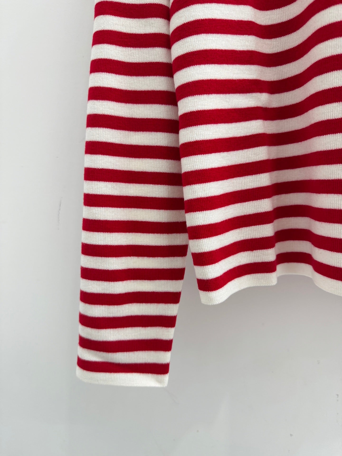 Prada 2025 Striped Knit Sweater Blue and Red Wool