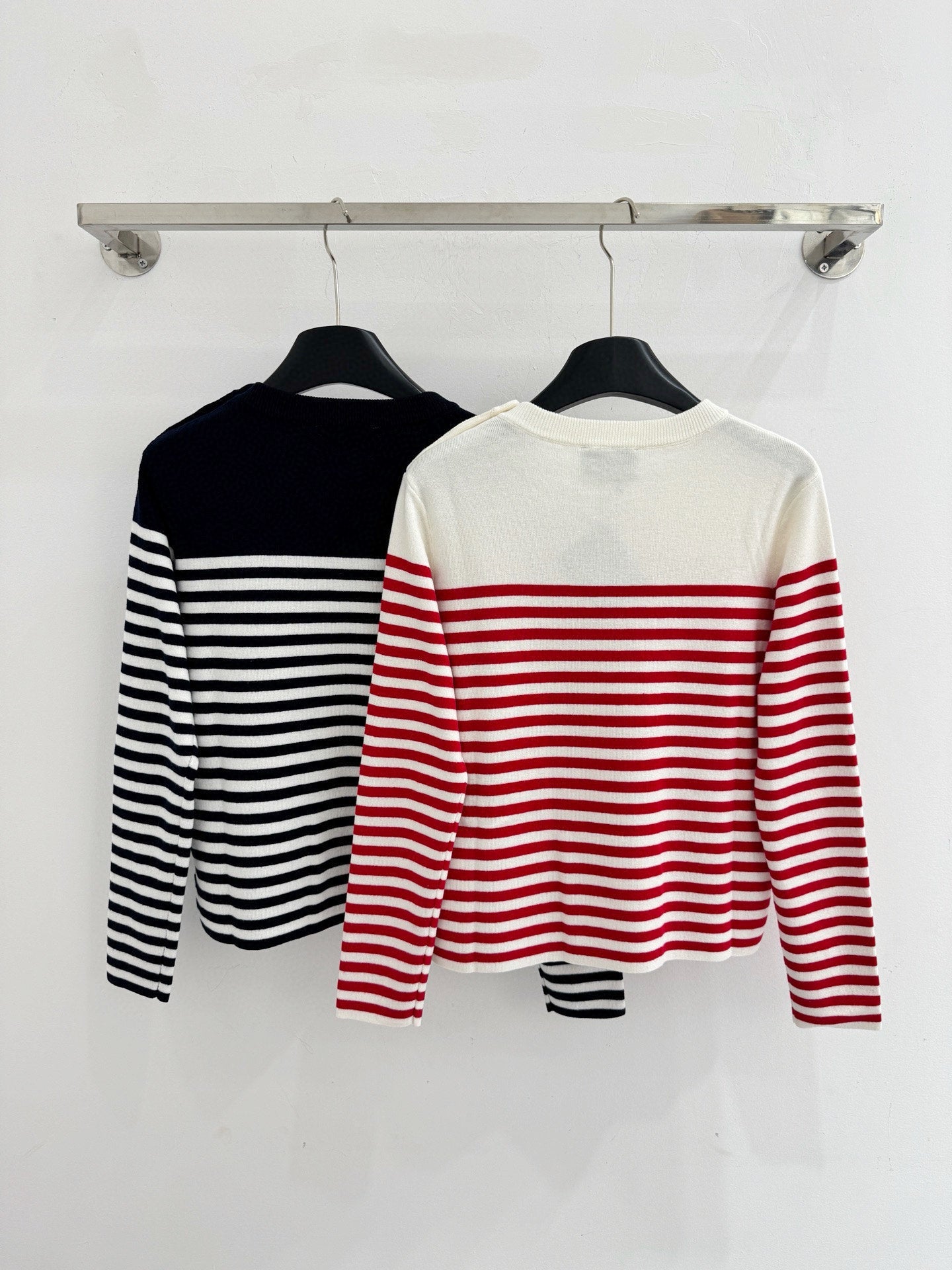 Prada 2025 Striped Knit Sweater Blue and Red Wool