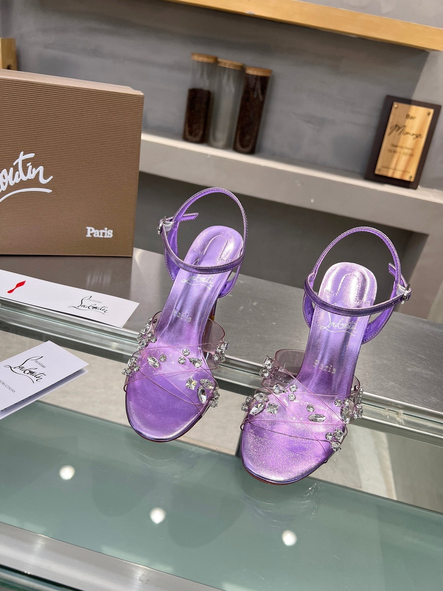 CL Degrasandal 100 Embellished PVC and Metallic Leather 251030