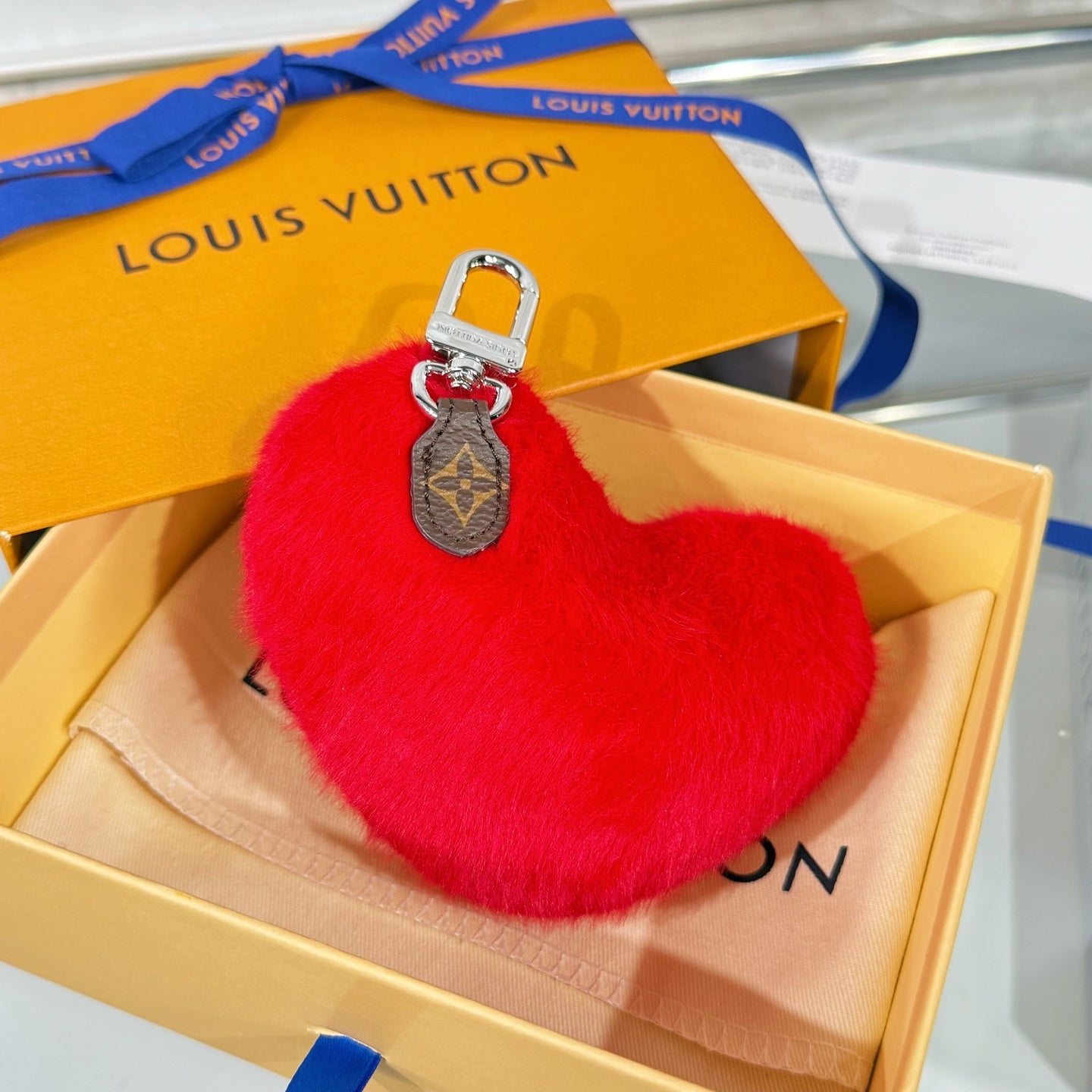 LV Lucky Heart Charm Red mix Colors Wool