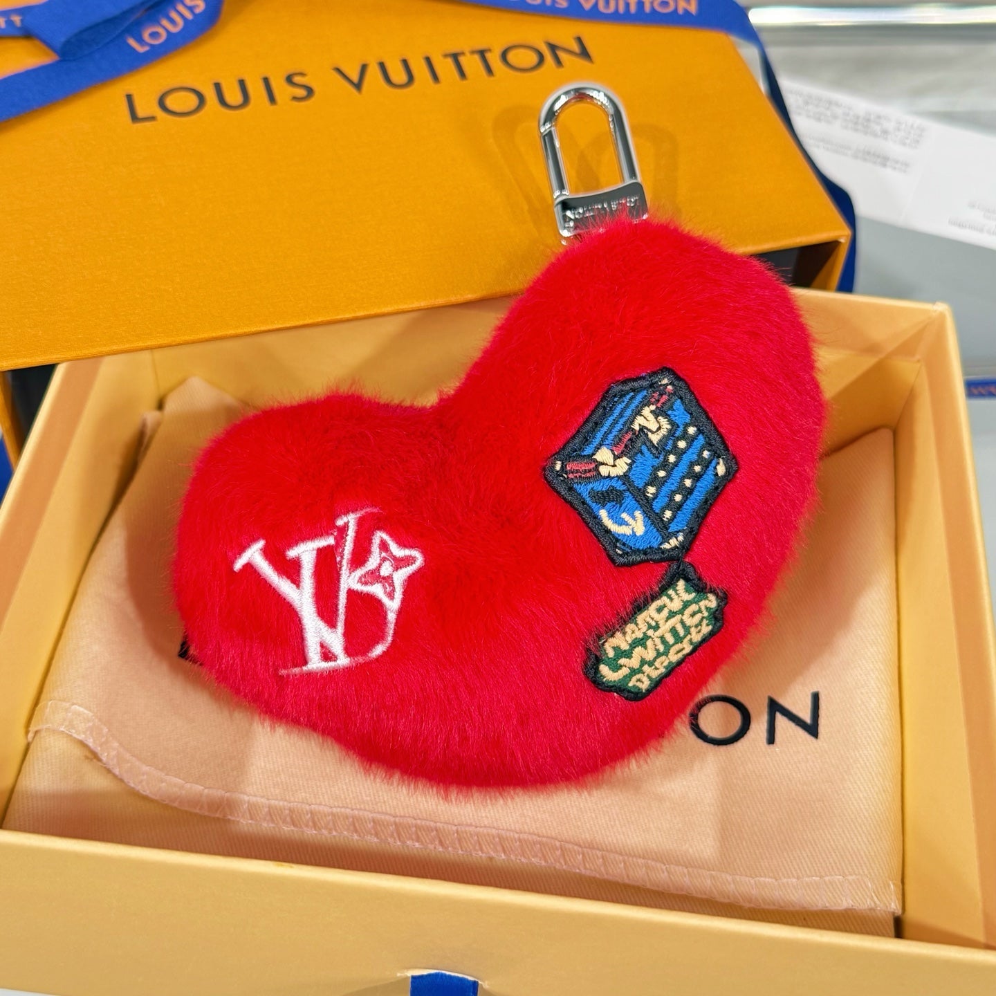 LV Lucky Heart Charm Red mix Colors Wool