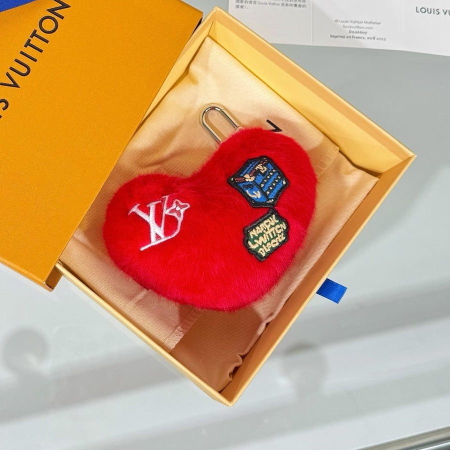 LV Lucky Heart Charm Red mix Colors Wool